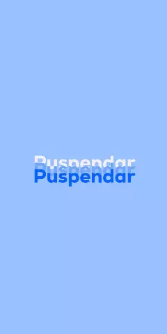 Name DP: Puspendar