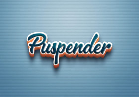Cursive Name DP: Puspender