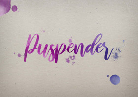 Puspender Watercolor Name DP