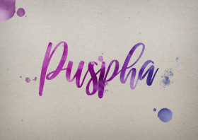 Puspha Watercolor Name DP