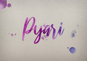 Pyari Watercolor Name DP