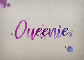 Queenie Watercolor Name DP