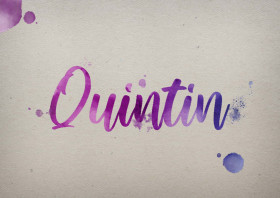 Quintin Watercolor Name DP