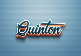 Cursive Name DP: Quinton