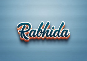 Cursive Name DP: Rabhida
