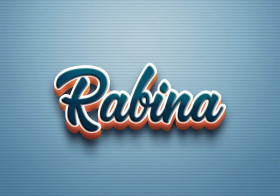 Cursive Name DP: Rabina