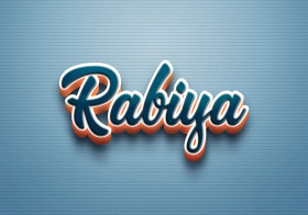 Cursive Name DP: Rabiya