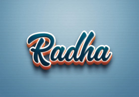 Cursive Name DP: Radha