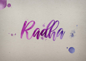 Radha Watercolor Name DP