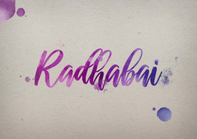 Radhabai Watercolor Name DP