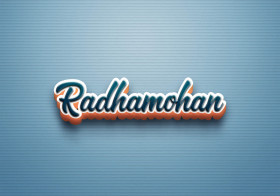 Cursive Name DP: Radhamohan