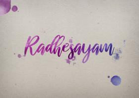 Radhesayam Watercolor Name DP