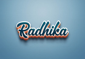 Cursive Name DP: Radhika