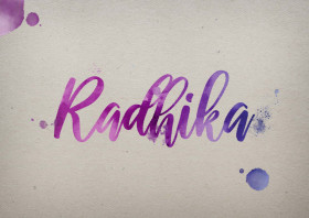 Radhika Watercolor Name DP