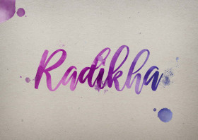 Radikha Watercolor Name DP
