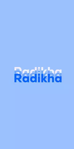 Name DP: Radikha