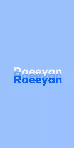 Name DP: Raeeyan