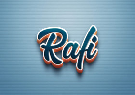 Cursive Name DP: Rafi