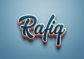Cursive Name DP: Rafiq