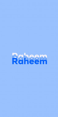 Name DP: Raheem