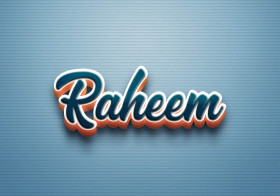 Cursive Name DP: Raheem