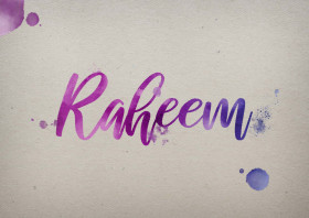 Raheem Watercolor Name DP