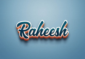 Cursive Name DP: Raheesh