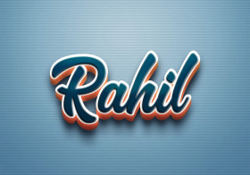 Cursive Name DP: Rahil