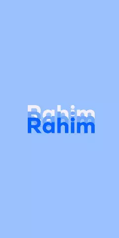 Name DP: Rahim