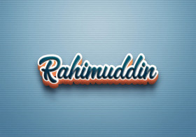 Cursive Name DP: Rahimuddin