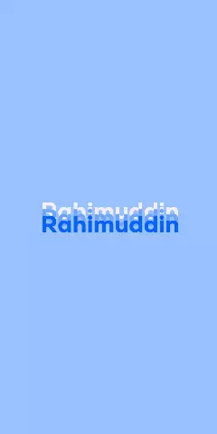 Name DP: Rahimuddin