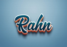 Cursive Name DP: Rahn