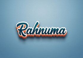 Cursive Name DP: Rahnuma