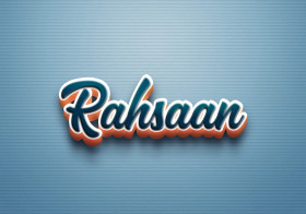 Cursive Name DP: Rahsaan