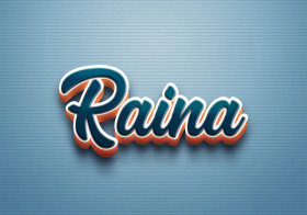 Cursive Name DP: Raina