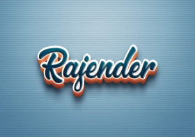 Cursive Name DP: Rajender