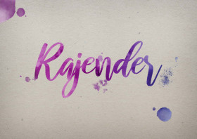 Rajender Watercolor Name DP