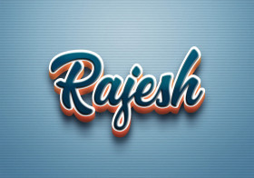 Cursive Name DP: Rajesh