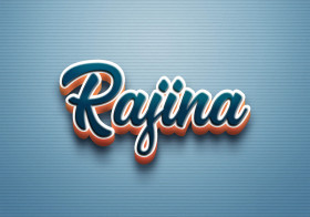 Cursive Name DP: Rajina