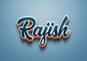 Cursive Name DP: Rajish