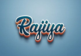 Cursive Name DP: Rajiya