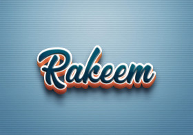 Cursive Name DP: Rakeem