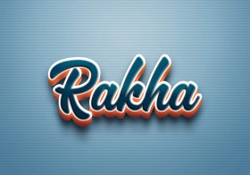 Cursive Name DP: Rakha