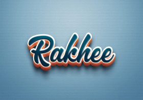 Cursive Name DP: Rakhee