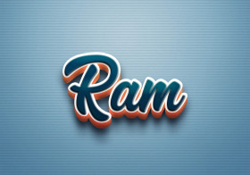 Cursive Name DP: Ram