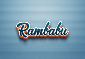 Cursive Name DP: Rambabu
