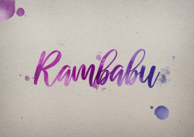 Rambabu Watercolor Name DP
