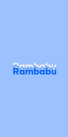 Name DP: Rambabu