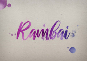 Rambai Watercolor Name DP