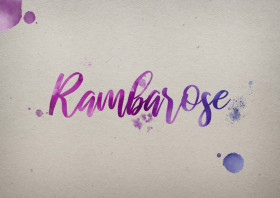 Rambarose Watercolor Name DP